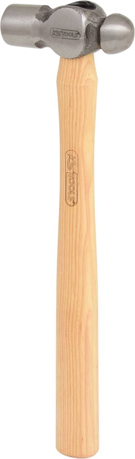 A hammer with a wooden handle and metallic head, suitable for manual craftsmanship.