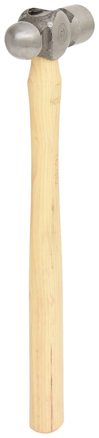 A hammer with a wooden handle and metal head, a typical tool for home and craft work.