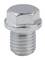 A silver hexagonal set bolt used for fastening metallic components.
