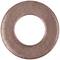 Copper sealing ring with a circular hole in the centre, typical for sealing applications in plumbing or automotive sectors.
