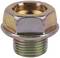 Hexagonal metal nut with a smooth surface and thread. It is corrosion-resistant and suitable for technical applications and connections.