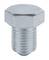 Metal hexagon head screw with thread.