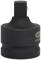 Socket adapter, black, cylindrical shape, square head with hole and ball, for connecting different tools.