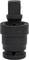 A black metal adapter or rotary coupling, likely a tool component, with a square plug head on top.