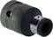 'Dark adapter with silver band, cylindrical shape, for connections between machine or electronic components.'