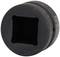 A black, cylindrical tool attachment with a square opening in the centre, likely for a torque wrench.