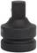 A black adapter with a square head and rounded metal base, used for plug connections in tools or machinery.