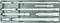 A set of metal extension rods in various sizes, neatly arranged in a plastic box.