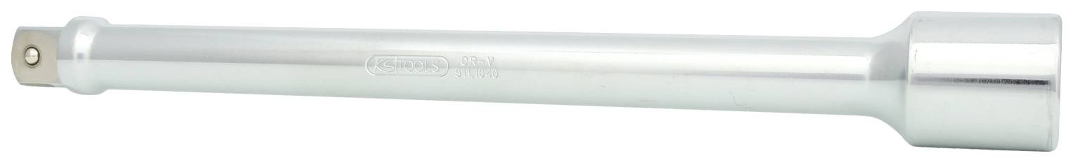 Silver extension bar for square drive spanners. Suitable for reaching inaccessible areas during assembly work.