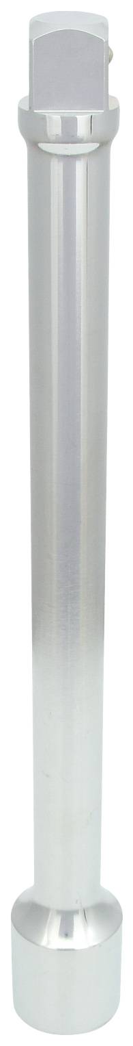Silver cylindrical object, similar to an elongated bolt or rod, with a slightly wider end and a flat tip.