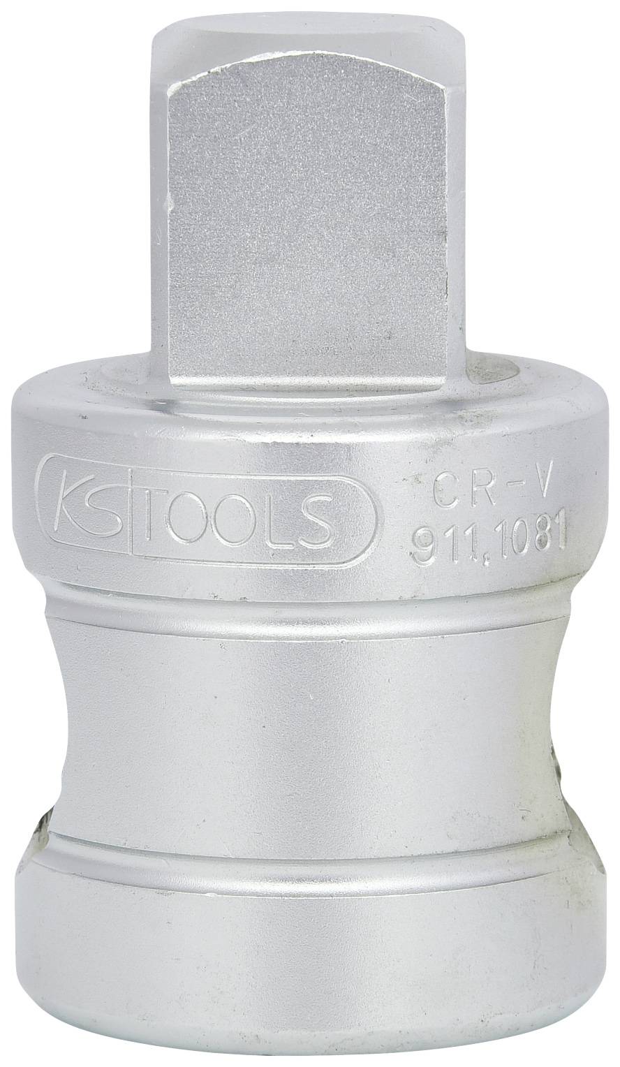 'Metal socket spanner, KS Tools brand, with square end, bright silver, suitable for vehicle or machinery repairs.'