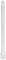 A cylindrical socket wrench with extension, silver metal surface and knurled handle, suitable for deep-set nuts.