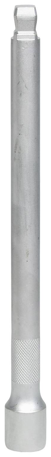 A silver metal pin with a ribbed grip and smooth shaft lies vertically.