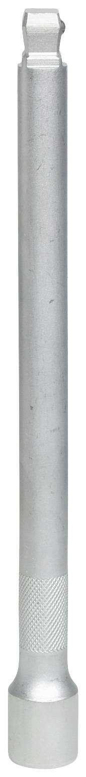 A silver, slender metal rod with a textured handle, potentially a tool attachment.