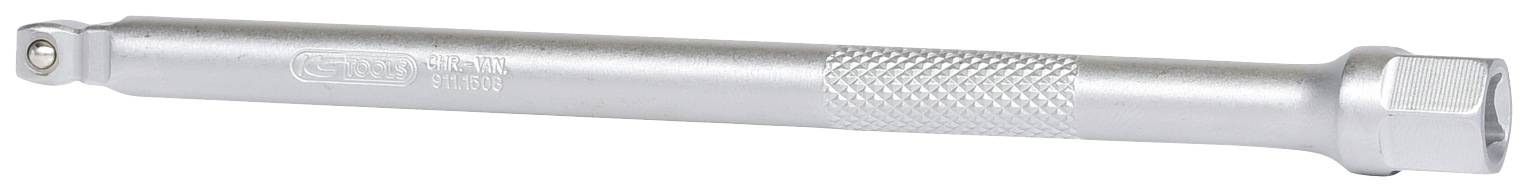 A silver metal bar key with a knurled handle and a hexagonal end. The tool is used in technical and mechanical work.