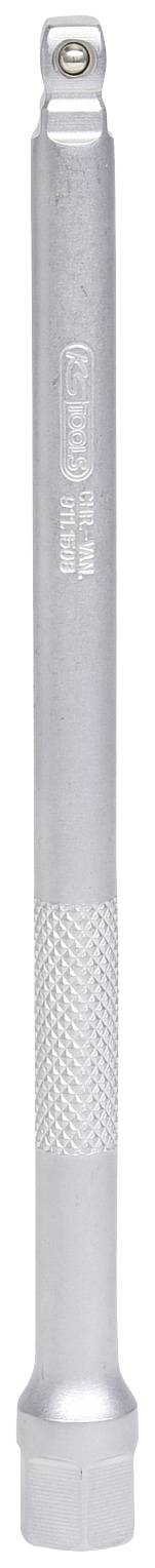 Silver surgical instrument, presumably a handheld piece, with a ribbed handle and smooth surface.