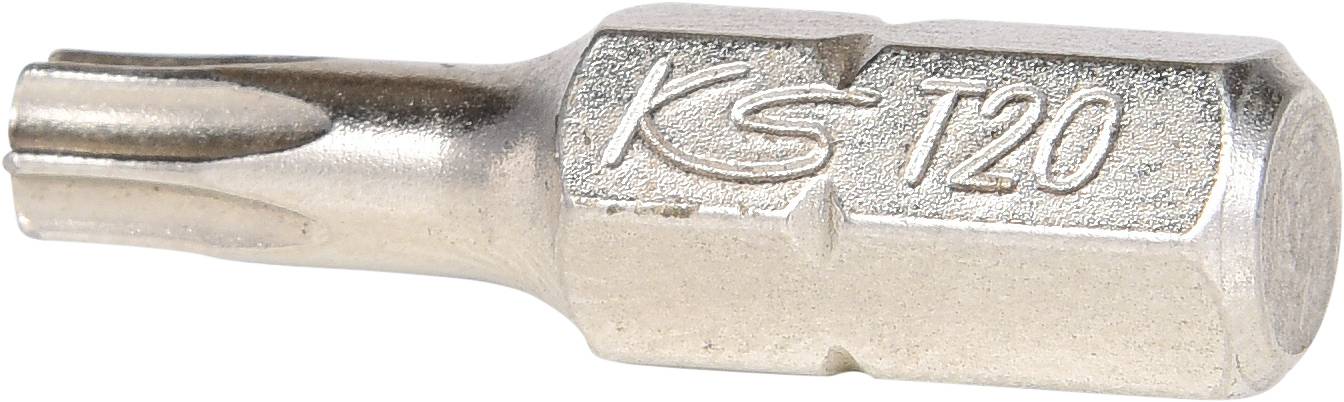 A silver T20 Torx bit with 'KS T20' marked on the side, suitable for screwdrivers or drills.