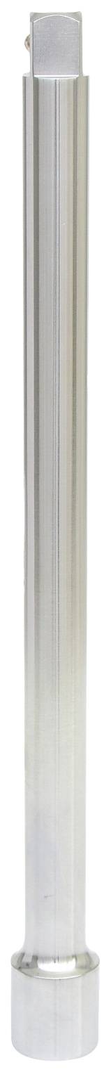 Metallic, cylindrical component with a rounded tip, vertically positioned.
