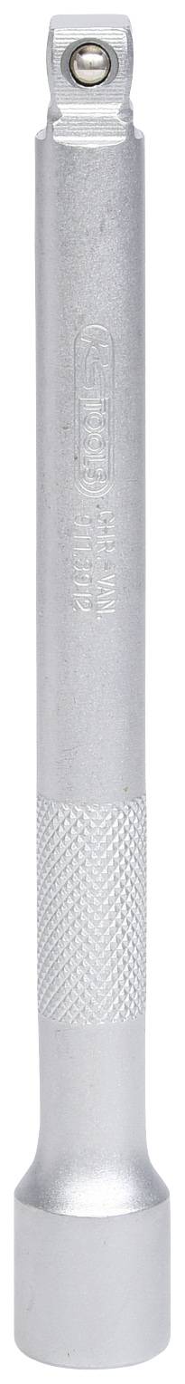 Long silver metal rod with a ribbed handle and a small joint at the top, likely a tool for mechanical work.