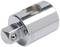 Chrome Adaptor with Square Connector and Ball Bearing for Secure Grip, Suitable for Tools in Workshops or Garages.