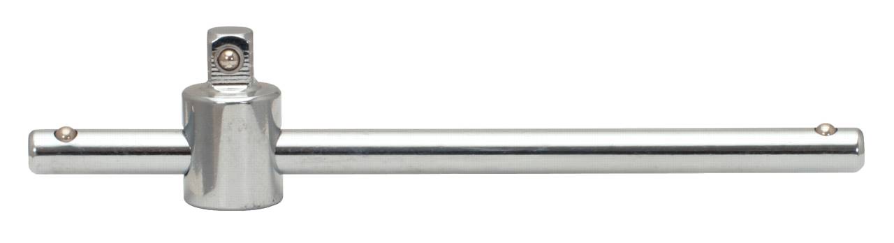 A metal extension socket handle with a swivel head for manually operating socket nuts.