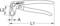Figure of a pliers by KS Tools with a technical drawing showing the dimensions L1, L2, and A.