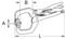Figure of a clamp pliers with dimensions A, B and L. The pliers are equipped with a screw mechanism and provide secure grip.