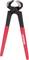Black and red wire cutters with hollow cutting edges for cutting and stripping wires. Ideal for precise craft work.