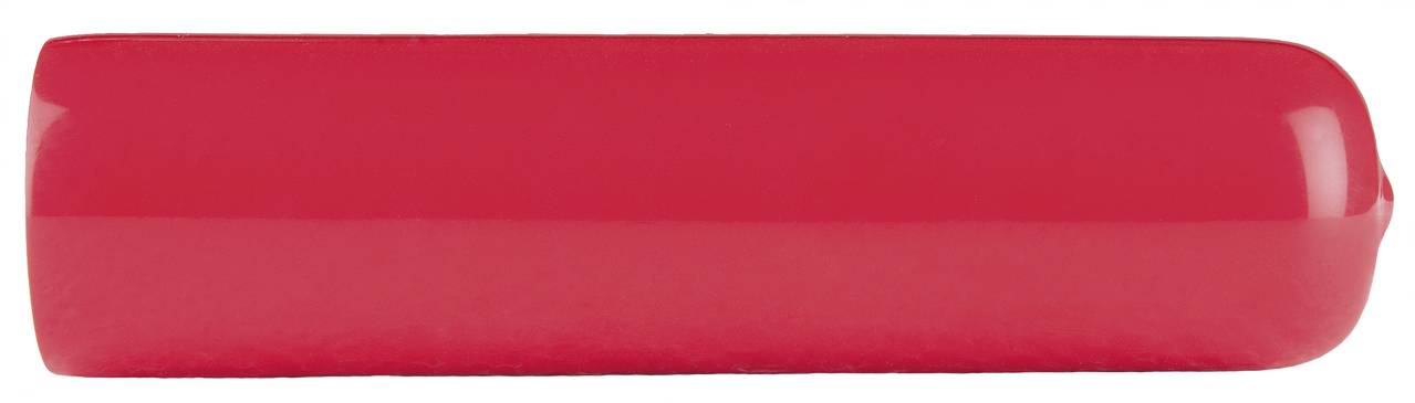 Red lipstick sample, vibrant colour, rectangular shape.<br><br>Note the British English spelling of "colour" instead of the American "color".