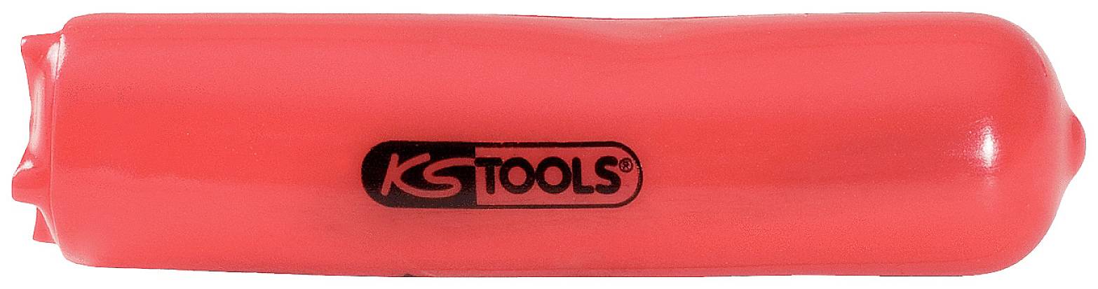 A red, elongated plastic handle with the inscription 'KG Tools' in black.