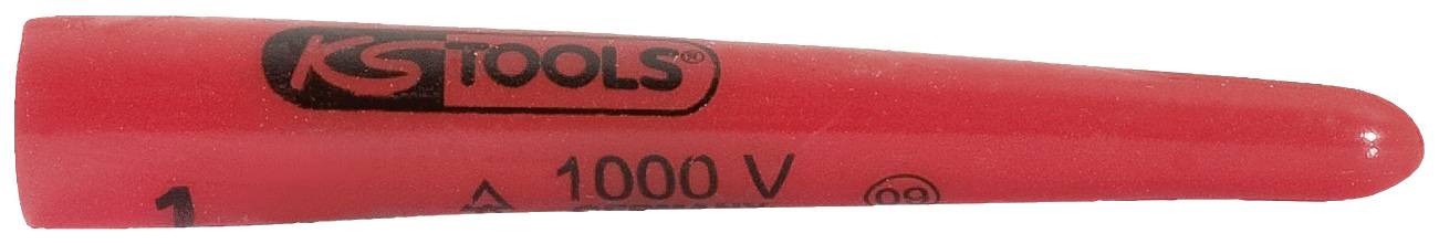 Red screwdriver bit with the inscription 'KS TOOLS' and '1000 V', suitable for work on electrical installations up to 1000 volts.