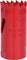 Red HSS-Cobalt hole saw attachment with 25 mm diameter. Suitable for drilling into metal.
