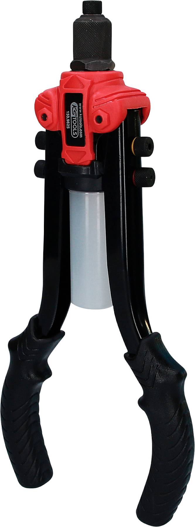 A red and black wire pliers with ergonomic handles, suitable for connecting metal parts in craftsmanship.