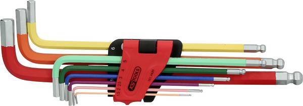 KS Tools 1514420 Allen Allen key set 1.5 mm, 2 mm, 2.5 mm, 3 mm, 4 mm, 5 mm, 6 mm, 8 mm, 10 mm 9-piece