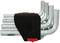 A set of six silver Allen keys in a black holder with red details, stacked side by side.