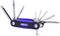 A multi-functional tool with several fold-out Allen keys in different sizes, suitable for repair work.