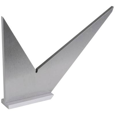 Silver sculpture in the shape of a tick, standing upright on a rectangular plinth. Often symbolises approval or success.