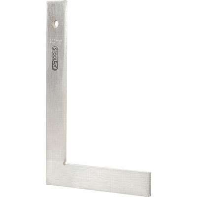 A metal angle measurer with a 200 mm scale, ruler and hanging hole, marked with 'KS Tools'.