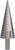 Metal step drill bit with engraved sizes ranging from 4 to 32 millimetres, with 'Brilliant Tools' logo visible on the side.
