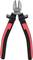 Side cutters with red and black handles, suitable for cutting wire or cables.