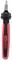 The image shows a red and black tool with a blade, possibly a utility knife.