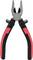 A combination pliers with a black and red handle, used for various gripping and cutting tasks in craftwork.