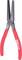 Pliers with red handles, opened. 'Chrome Vanadium' engraved above. Suitable for gripping and holding objects.