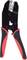 Crimping pliers with black handles and red accents, suitable for connecting and crimping cables in electrical applications.
