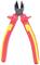 Red wire cutters with yellow handles, suitable for cutting wire. Optimised for precise handling and electrical work.