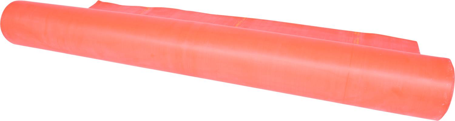 Roll of orange protective fabric used in construction or renovation work.