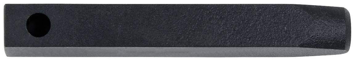 Metal finishing chisel with rectangular head and round opening, used for working wood or metal with hammer or machine.