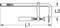 Description: Technical drawing of a G-clamp. Length dimensions L1 and L2 are marked. Company logo 'KS Tools' is depicted.