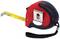 A red and black tape measure with a yellow band, extended to approximately 6 centimetres.