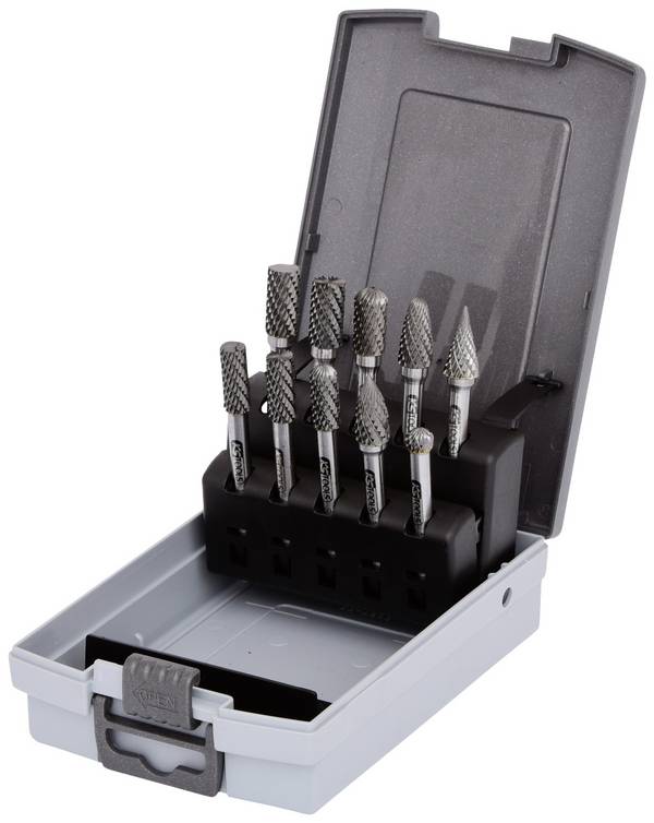 KS Tools 515.3220 Burr set Carbide metal      Shank diameter 6 mm